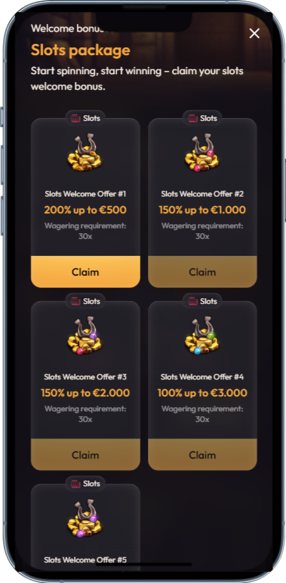 Welcome Bonus Package at Madcasino