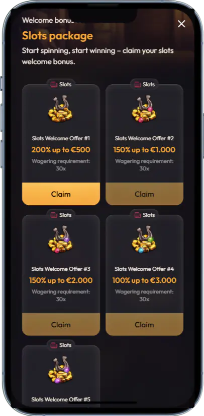 Welcome Bonus Package at Madcasino