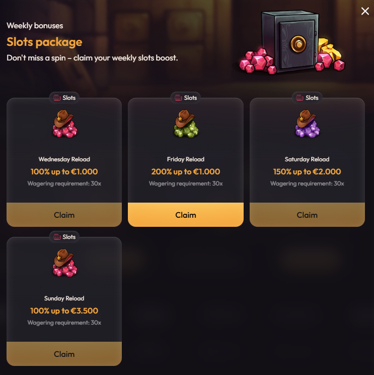 Weekly at Madcasino